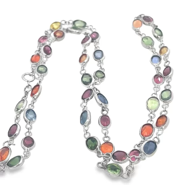 Handmade Multicolor Sapphire Chain