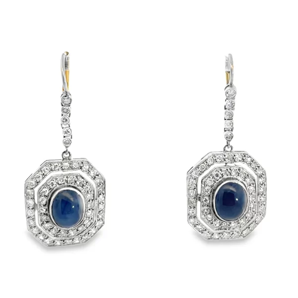 Sapphire and Diamond Earrings