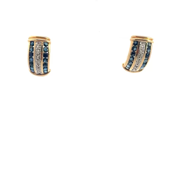 Sapphire and Diamond Earrings