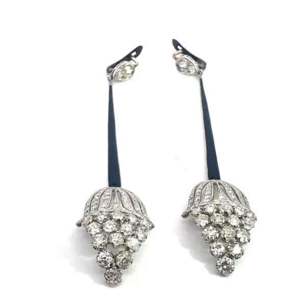 Deco Cascade Diamond Earrings