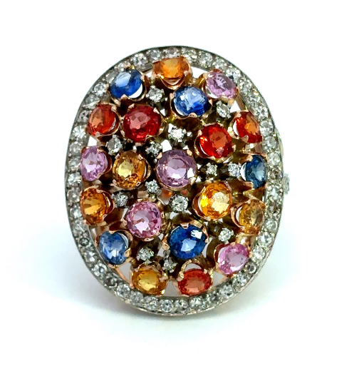 Multicolor Sapphire Ring