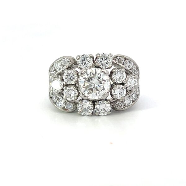 Platinum Diamond Retro Ring
