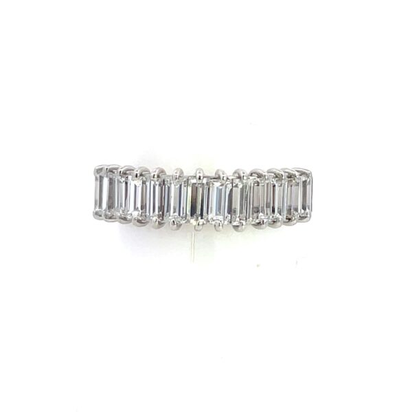 Platinum Half Eternity Baguette Diamond Ring