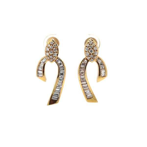 Estate 18k Diamond Earrings