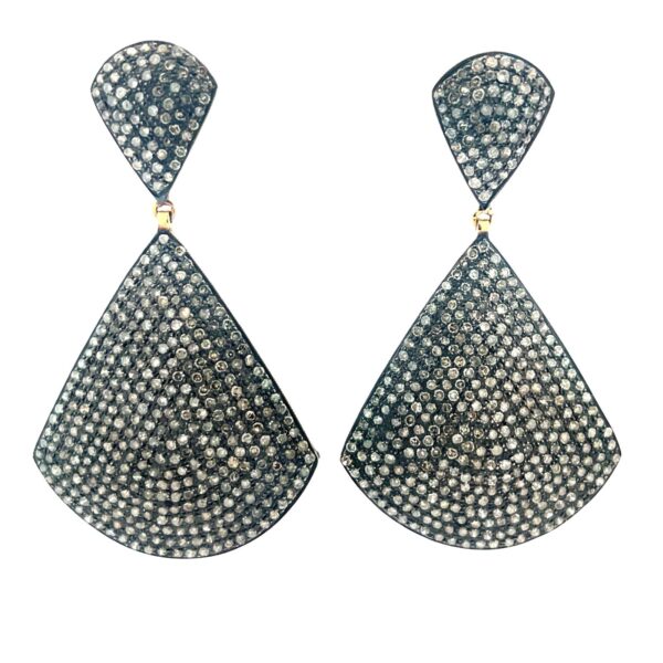Silver & 18k Diamond Earrings
