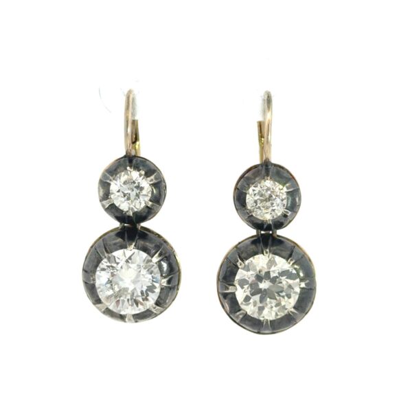 Victorian Silver & Gold with 9.2ct Old Mine Diamond 6.4g