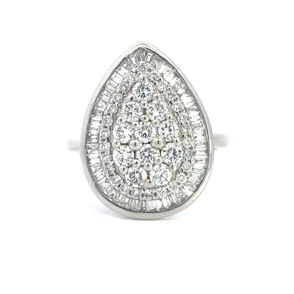 18k Pear Shaped Diamond Ring