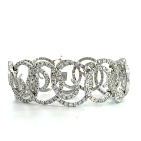14k Swirly Diamond Bracelet