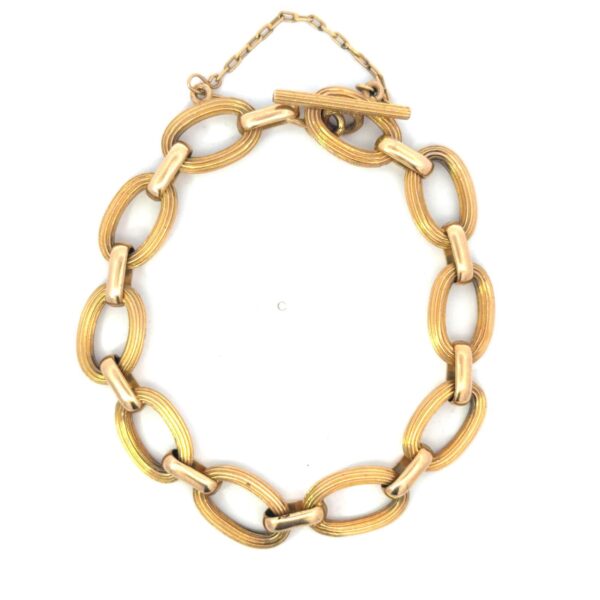 18k Vintage Oval link Bracelet